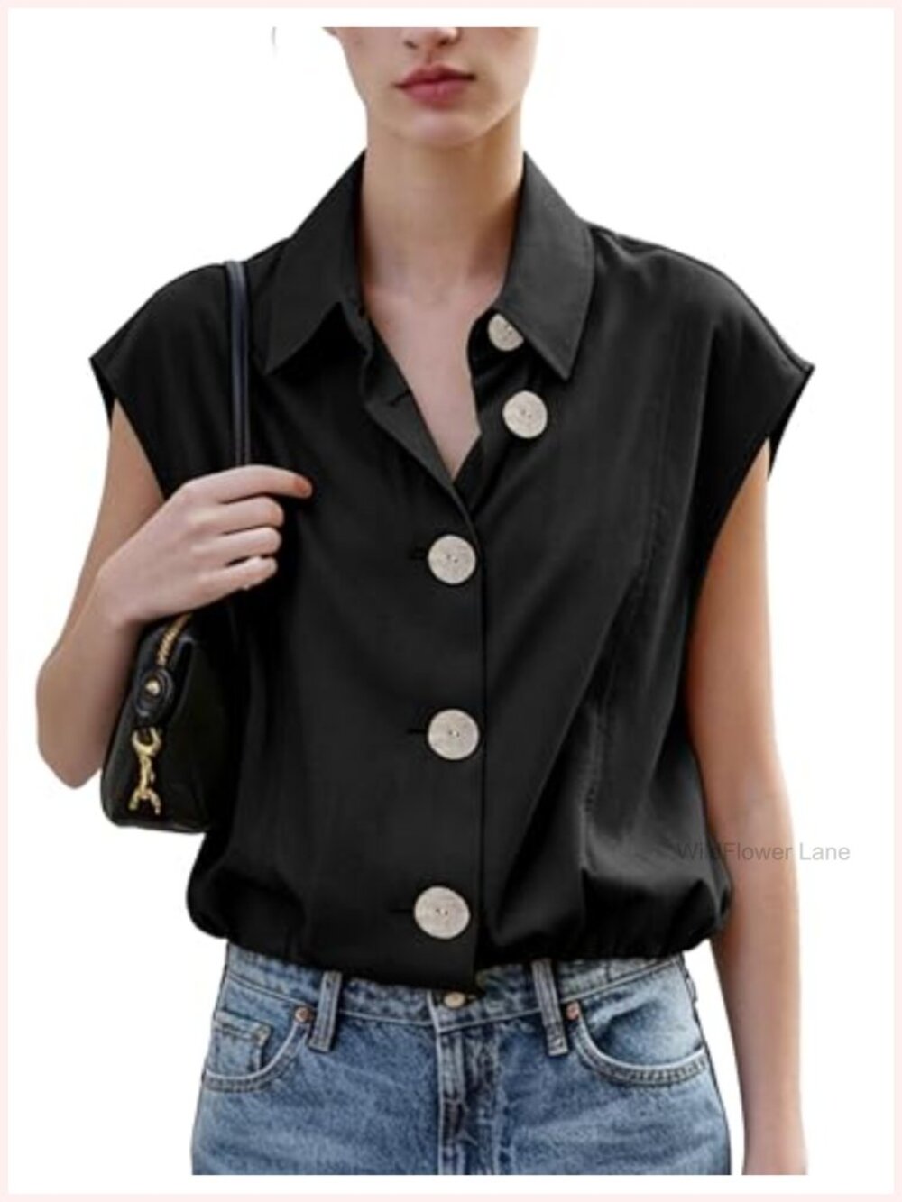 Women's 100% Cotton Crop Top Vest, Bohemian V-Neck Sleeveless Casual